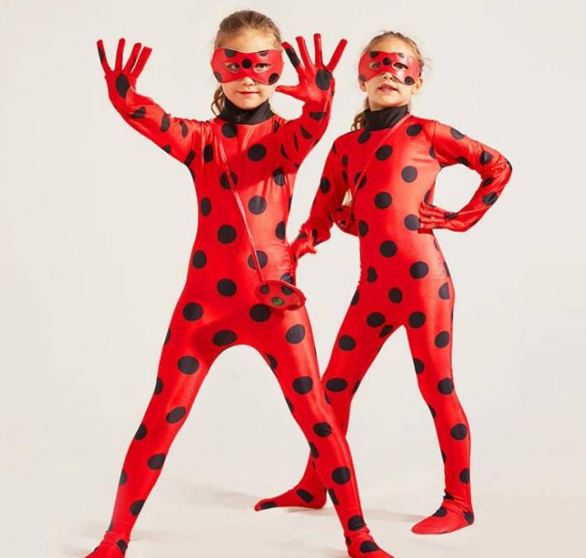 Onesie Lady Bug Cosplay Costume - Large
