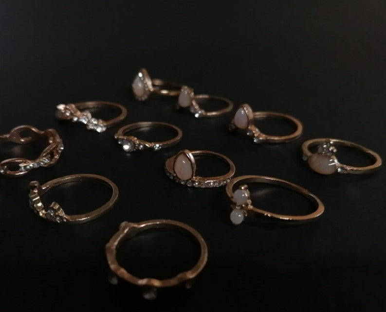 BOHEMIAN RING SET(Silver & Gold)
