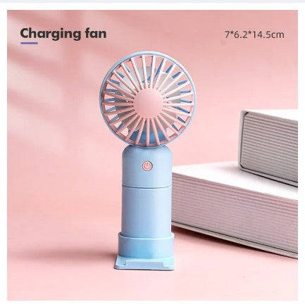 Mini Rechargeable Handheld Fan with Stand