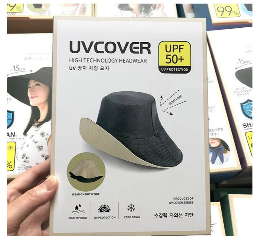 Anti-UV Wide Brim Sunscreen Fisherman Cap Outdoor Travel Caps (Black)