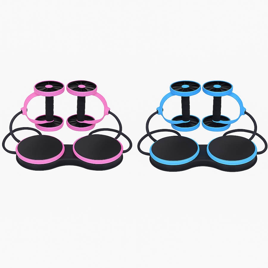 Pro-sportz Multifunction Ab Roller with Resistance Bands & Twist Board Base
