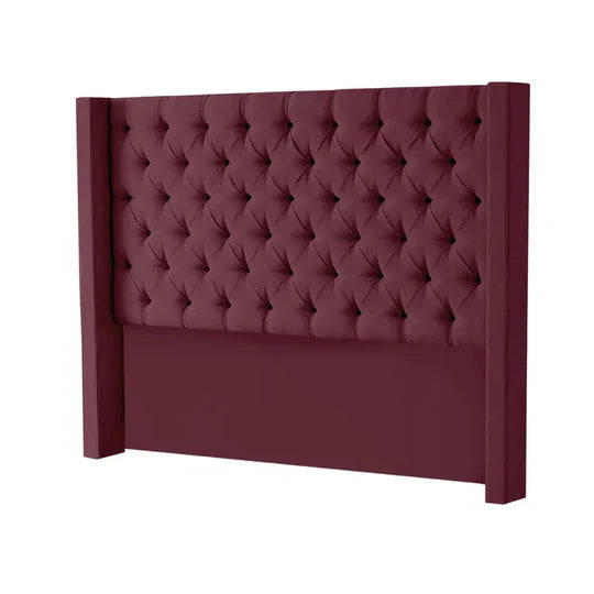 MFurn Tufted Wingback Velvet Headboard  Multiple Colours