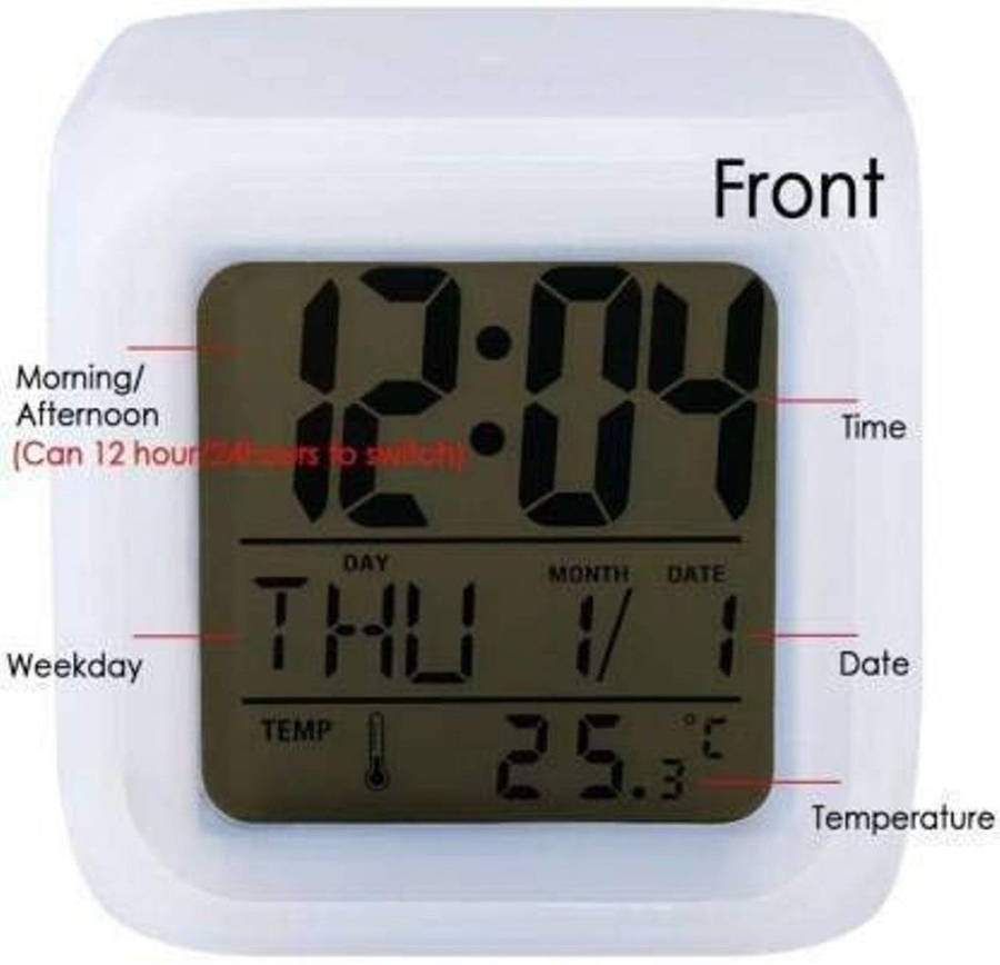 Digital Alarm Clock 7 Colours