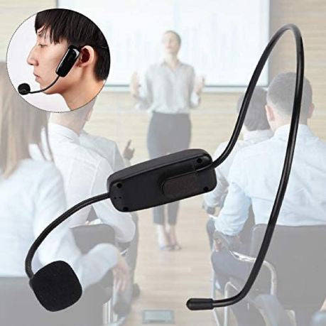 Wireless Microphone Headset - 50M Range - UHF for Voice Amplifier