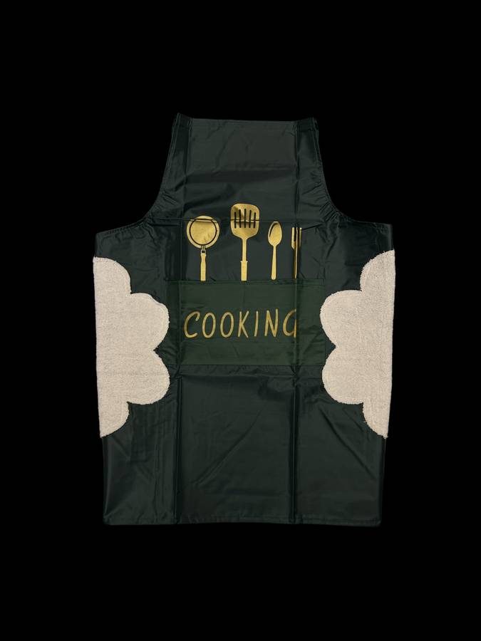 Apron - Imprinted text  Cooking  GREEN
