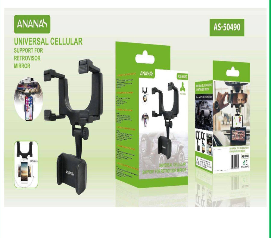 360 Rotation Universal Car  View Rear Mirror Mount Stand GPS Cell Phone Holder