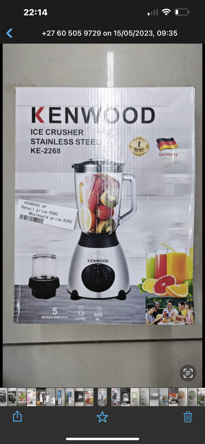 Kenwood 2 In 1 Powerful Ice Crusher Blender With Grinder - 850W
