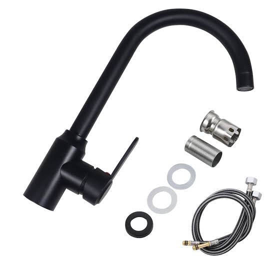 Modern Black Kitchen Faucet | Deck Mounted Tap
