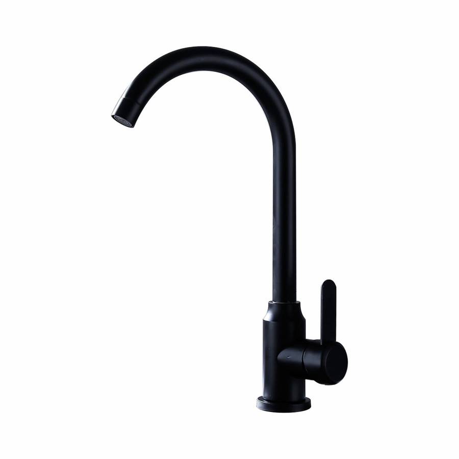 MHome Stainless Steel Swivel Spout Sink Faucet  Curved Tube Various Options