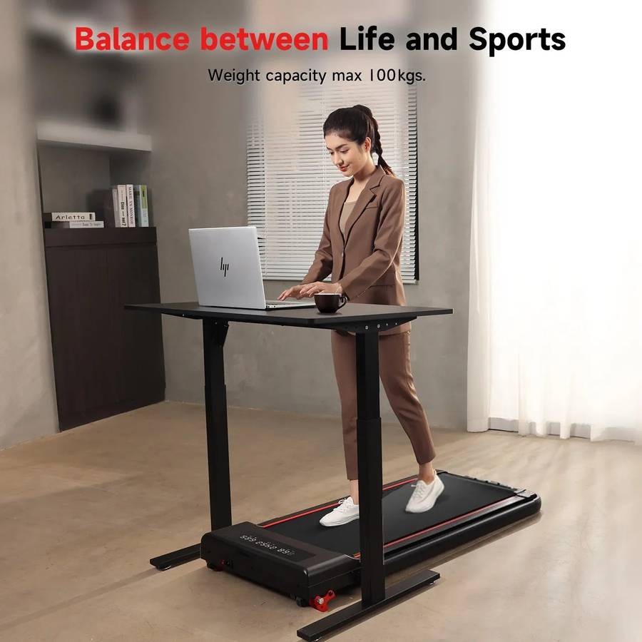 S&R Foldable Walking Pad With Handle Bar