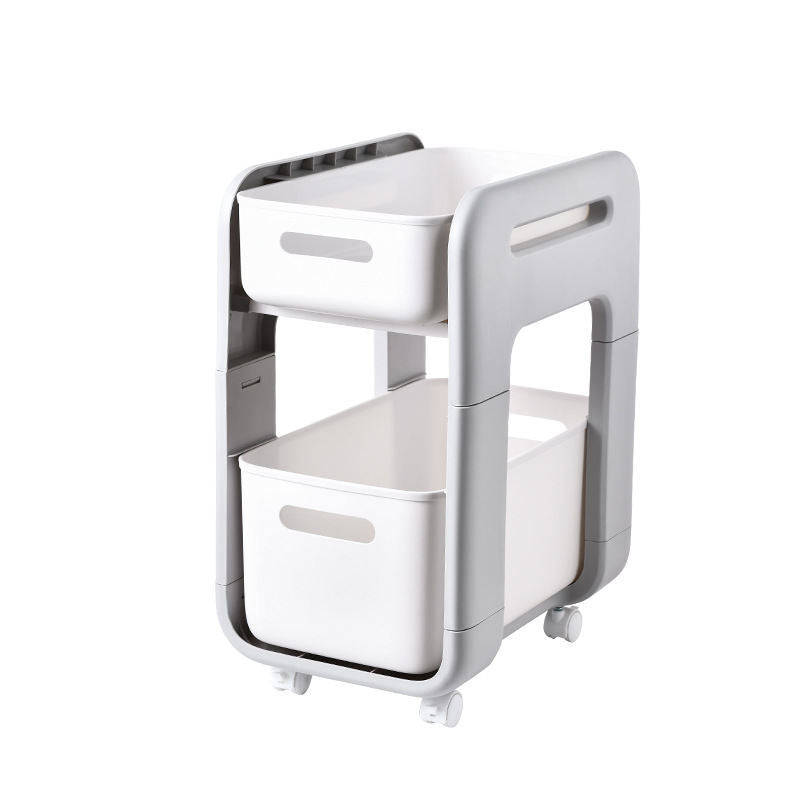 MHome Clean 2-Tier White Bathroom Organizer Shelf  Space-Saving Storage Rack