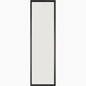 Oval/Rectangular Black Wall Mirror 100x30cm