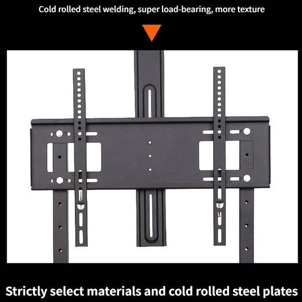 Mobile Floor TV Mount Stand Trolley Cart 2 Shelves with wheels 32-70 Inch