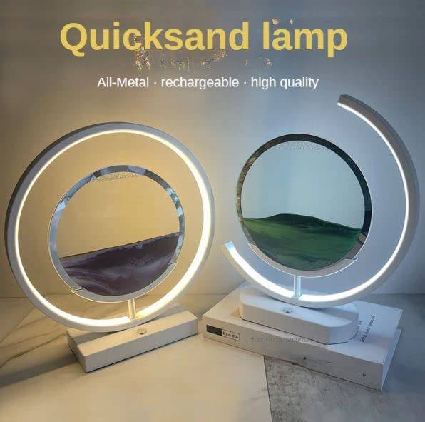 Quicksand Painting Table Lamp - Full Moon