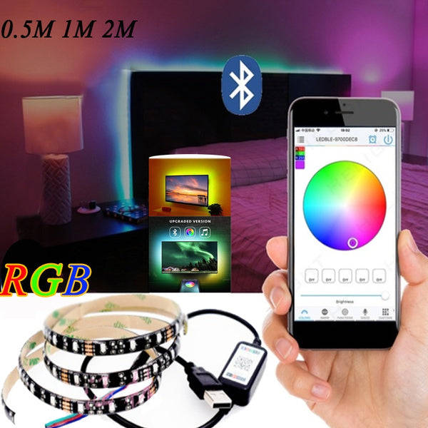 RGB Bluetooth LED Light Strip Set  5m Music Sync & Smart App Control