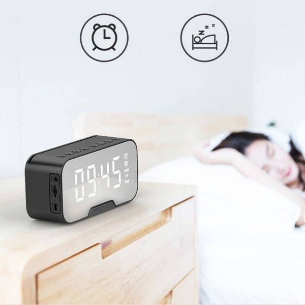 Mirror Alarm Clock BT-Speaker  & Radio