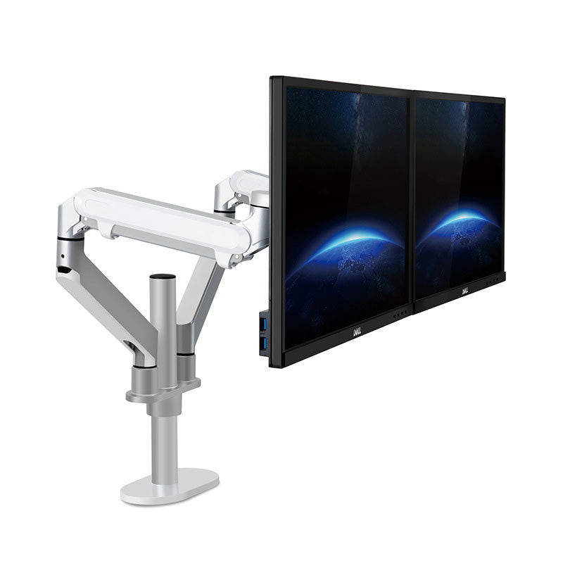 Metal Aluminum 360 Dual Lcd Monitor Clamp Desk