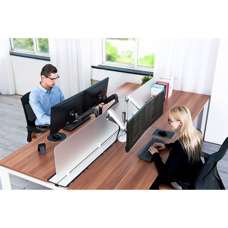 Metal Aluminum 360 Dual Lcd Monitor Clamp Desk