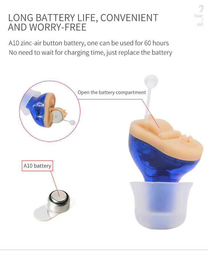 Digital Mini Invisible Hearing Aid - CIC In Ear Type GM-910