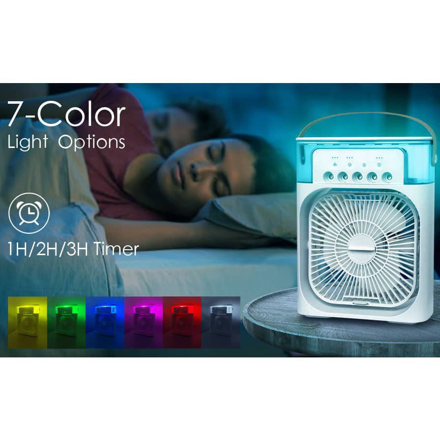 Portable Air Conditioner Fan,Evaporative Air Cooler with 7 Colors LED Light