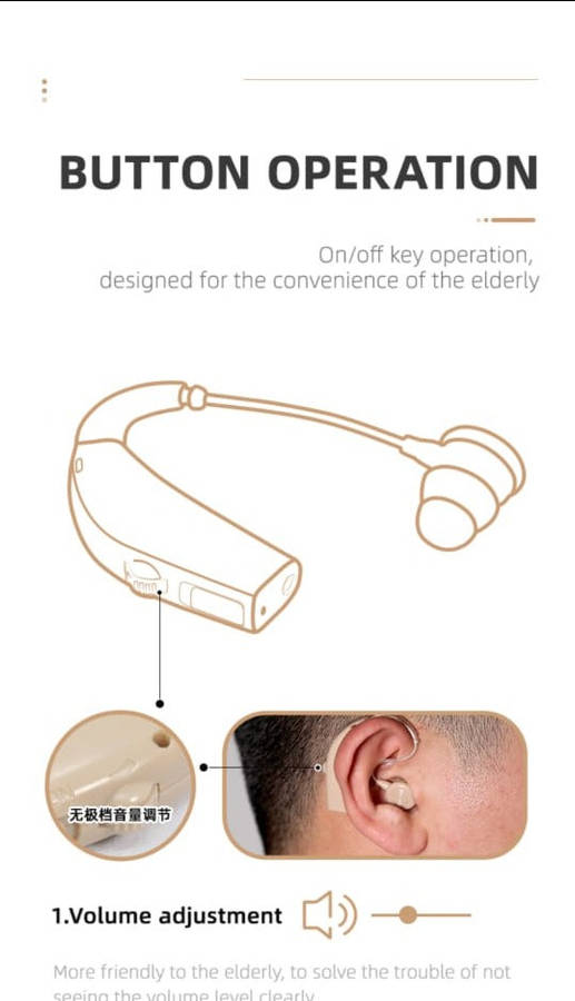 GM-100A Hearing Aids - Beige