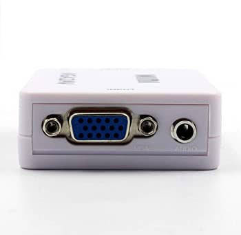 VGA to AV Converter Adapter, VGA Signal to RCA (Composite) Convert NTSC/PAL Switch, 1080P Compati...