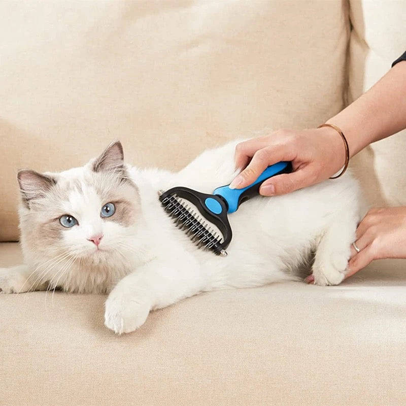 New Hair Removal Comb for Dogs Cat Detangler Fur Trimming Dematting Brush Grooming Tool For matte...
