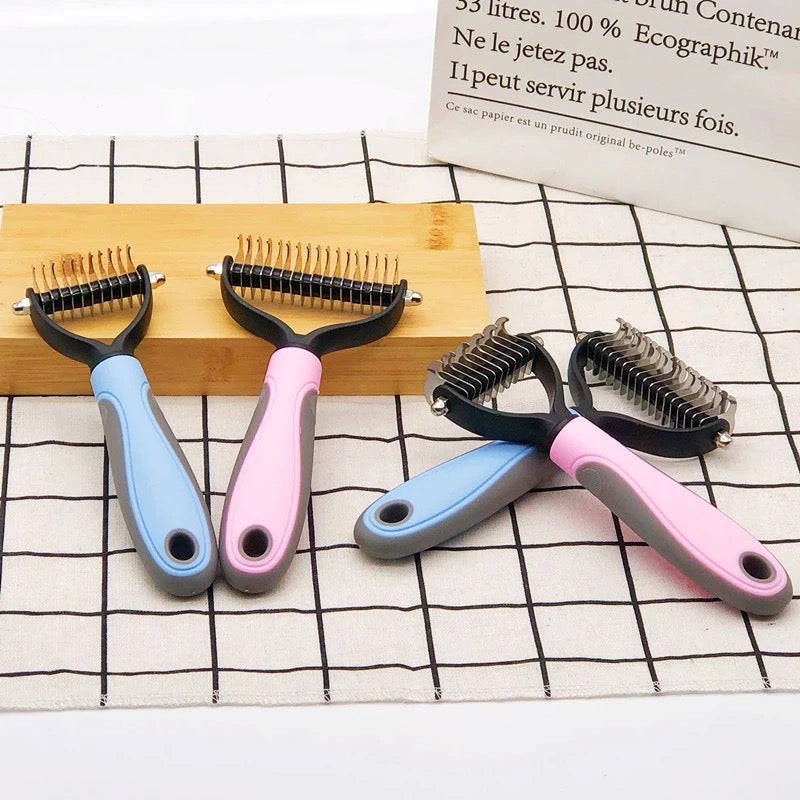 New Hair Removal Comb for Dogs Cat Detangler Fur Trimming Dematting Brush Grooming Tool For matte...