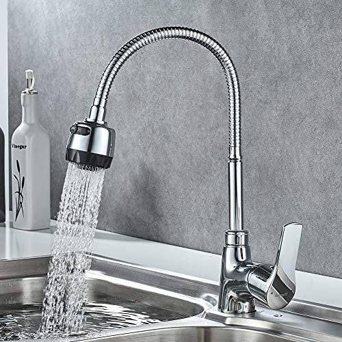 Kicthen Fexible Spout, 2 Funtion Sink Tap, Chrome
