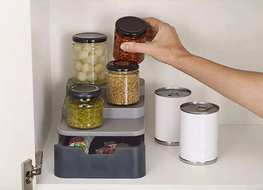 3 Tier Shelf Organizer With Drawer