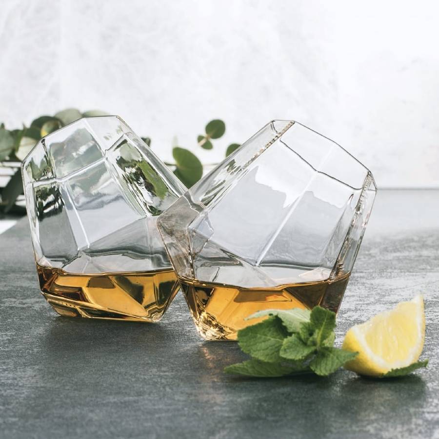 Diamond Whiskey Glasses Set of 6