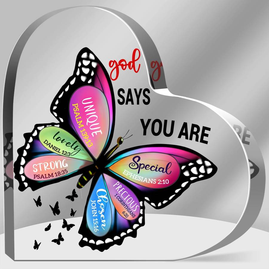 Inspirational Religious Butterfly Decorative Sign Christian Gifts For Women