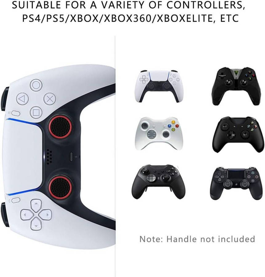 8 Pairs Silicone Thumb Grips Cover Caps For Controller Joystick- Universal