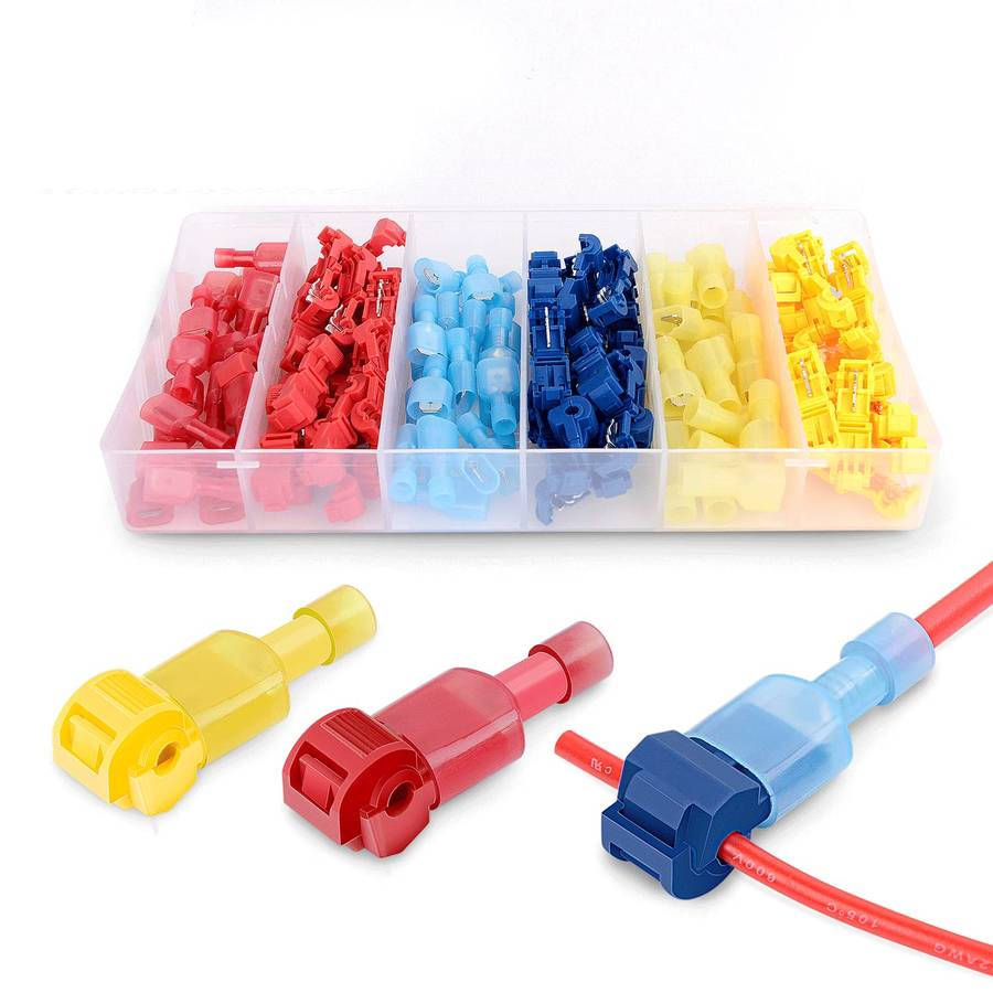 120 Piece (60 Pairs) Insulated Wire Splice Terminal T-Tap Off Connector Kit