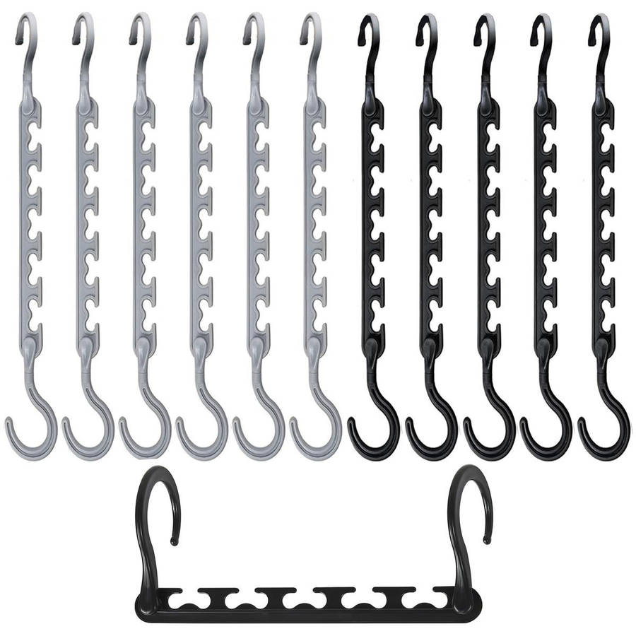 Magic Closet Hangers for Clothes Space Saving Organizers - Rotating - Pack of 12
