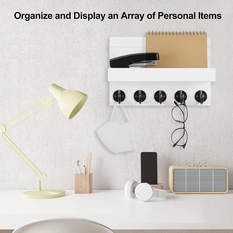 Wall mounted Key holder with metal hooks
