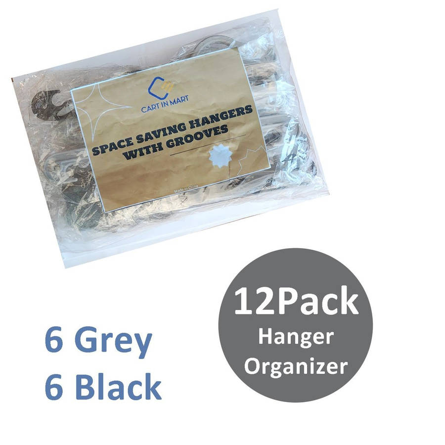 Magic Closet Hangers for Clothes Space Saving Organizers - Rotating - Pack of 12