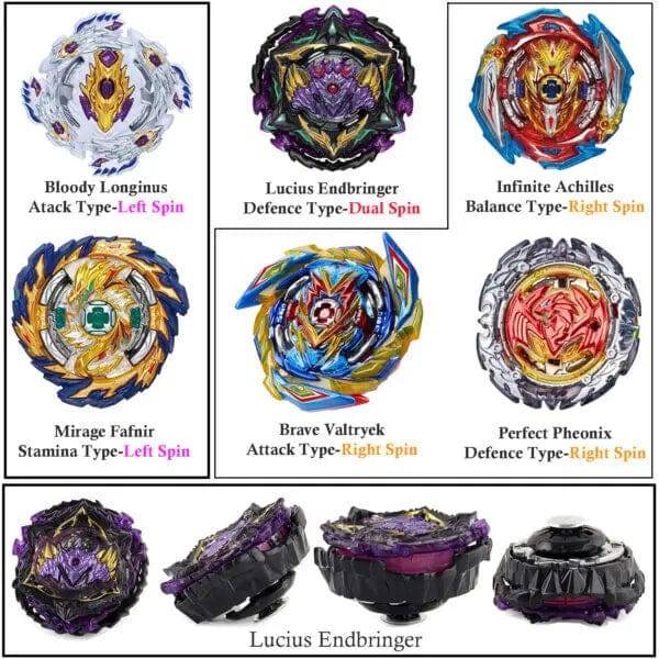 8 Piece Battle Bey Top Gyro Spinning Toy Set