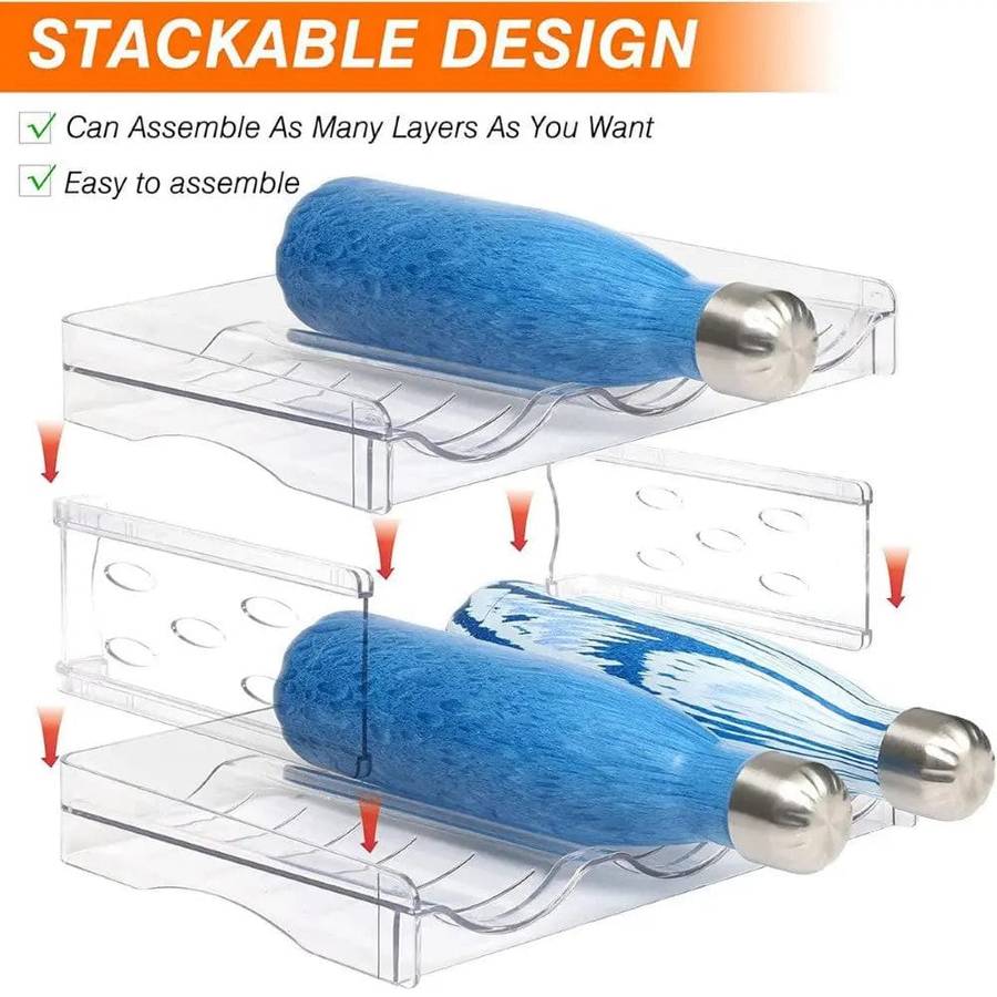2 Pack Water Bottle Organizer Holder & Cleaner Brush
