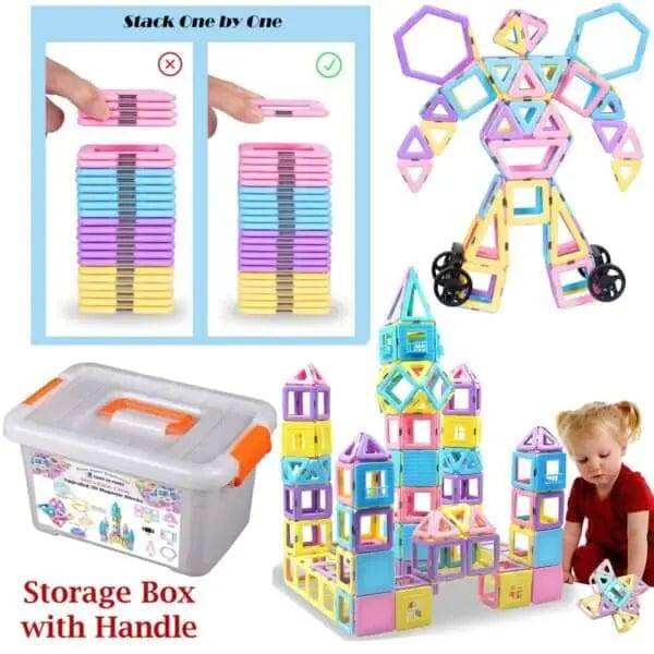 103 Piece Strong Magnetic Building Block Tiles