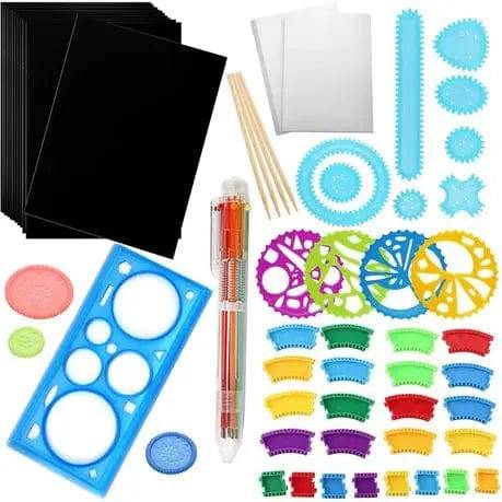 60-Pcs Spirograph Drawing Art Set