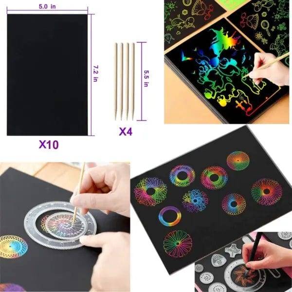 60-Pcs Spirograph Drawing Art Set