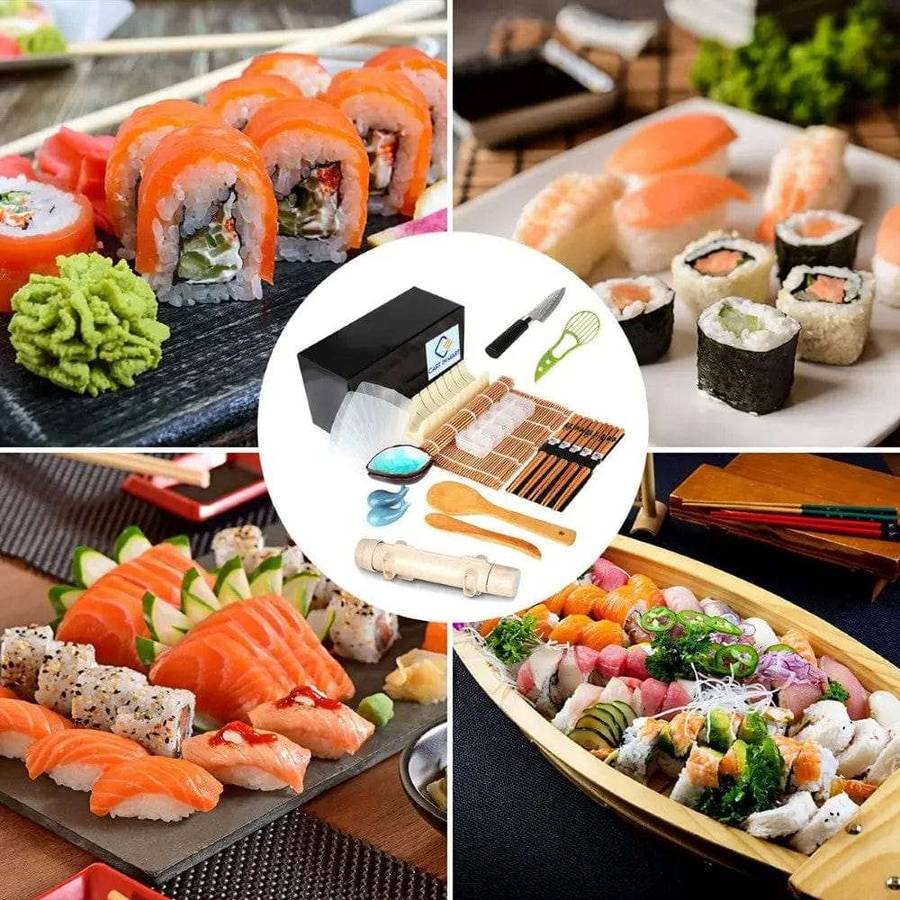 21 in 1 Sushi Making Kit With Bazooka Roller