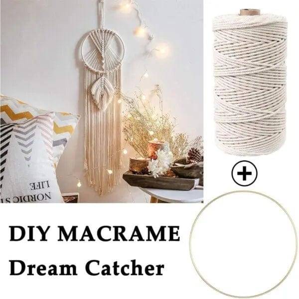 121 Pieces DIY Macrame Craft Kit with Cord & Beads