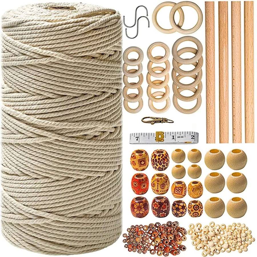 226 Pcs DIY Macrame Craft Kit With 205m Cord
