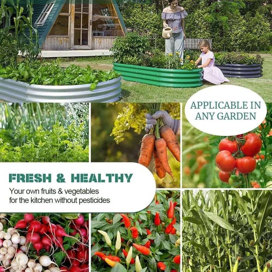 Galvanised Metal Raised Bed Vegetable Planter Box- Large