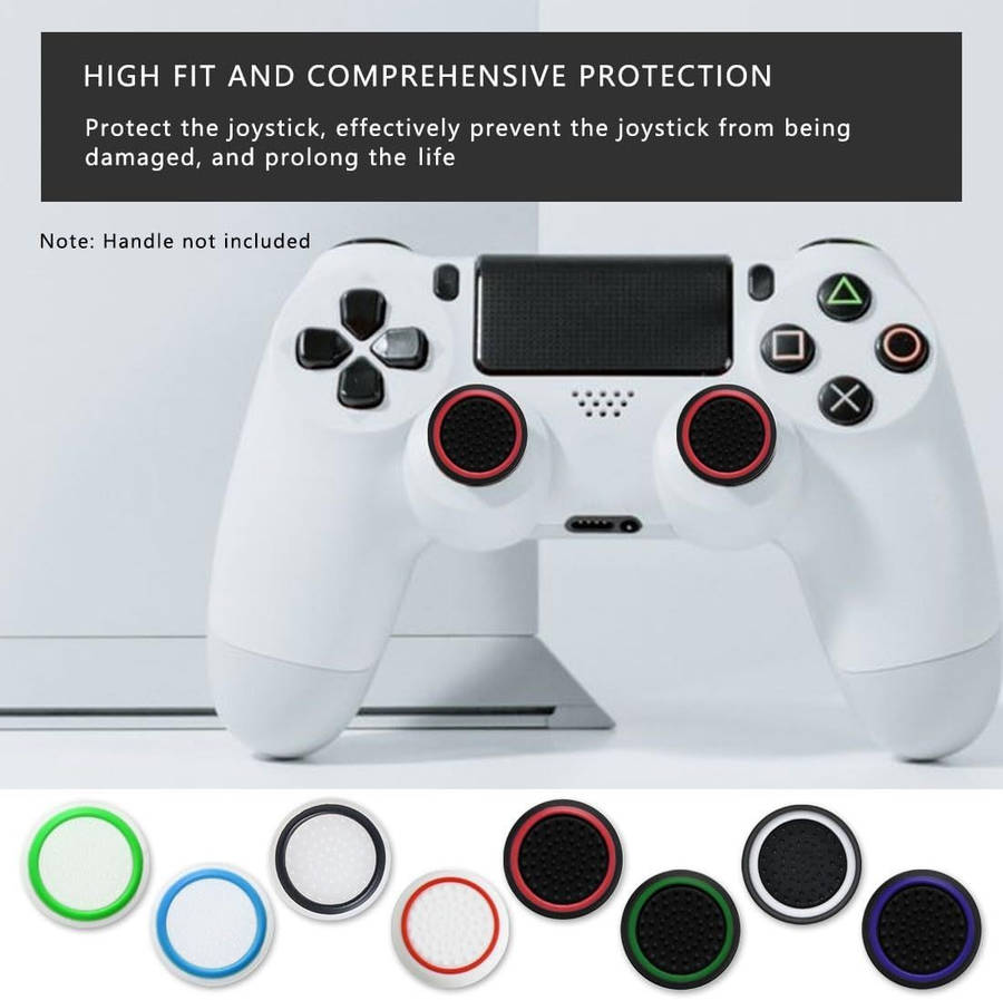 8 Pairs Silicone Thumb Grips Cover Caps For Controller Joystick- Universal