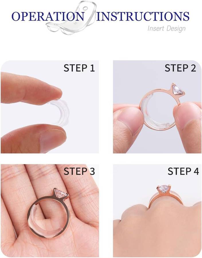 36 Pack Invisible Ring Size Adjuster For Loose Rings & Polishing Cloth