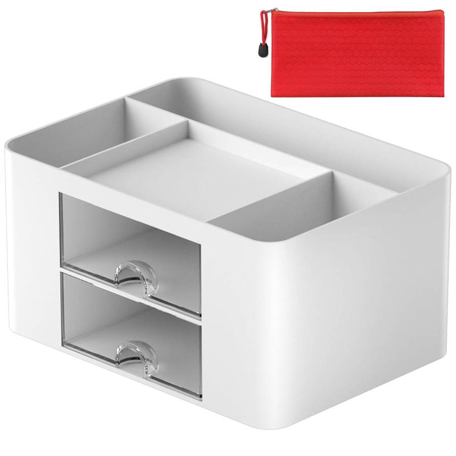 Desk Organiser With 5 Compartment & 2 Drawers For Office