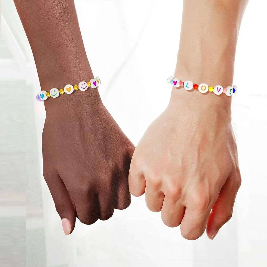 1000 Piece Letter Beads With Crystal String Jewellery Bracelet Making